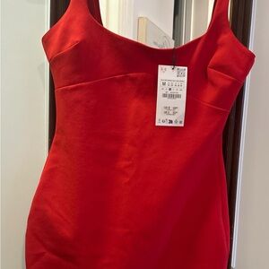Zara tailored mini  Red Dress